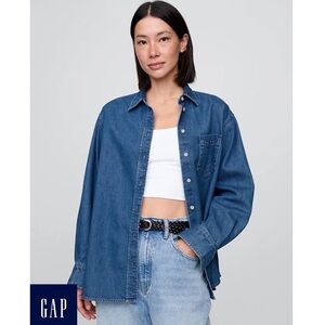 GAP Indigo Button-Down Denim Shirt